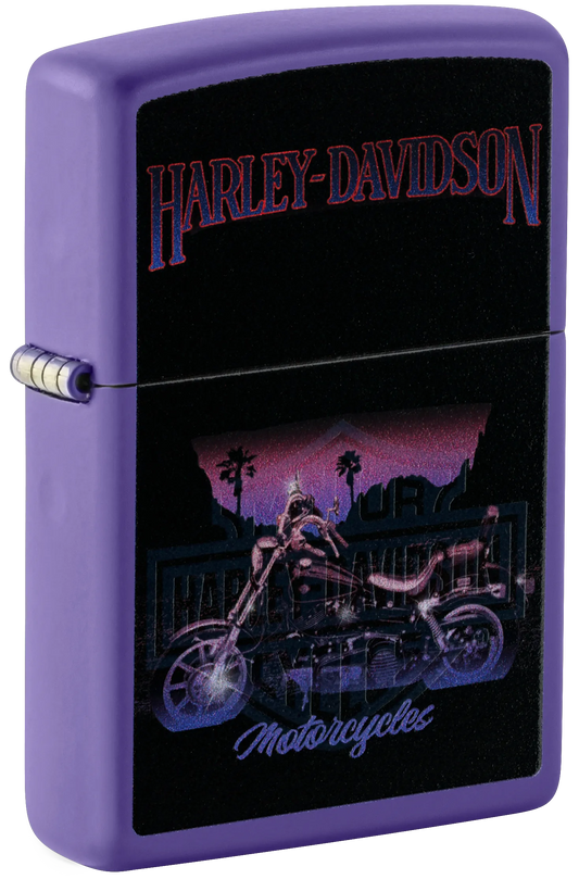 Harley-Davidson® Motiv in Schwarzlicht