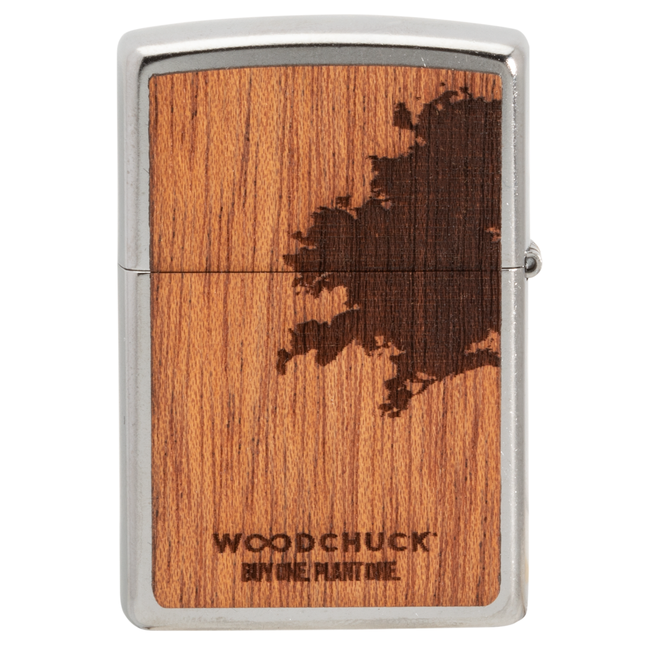 Rückseite Zippo Woodchuck mit Baum